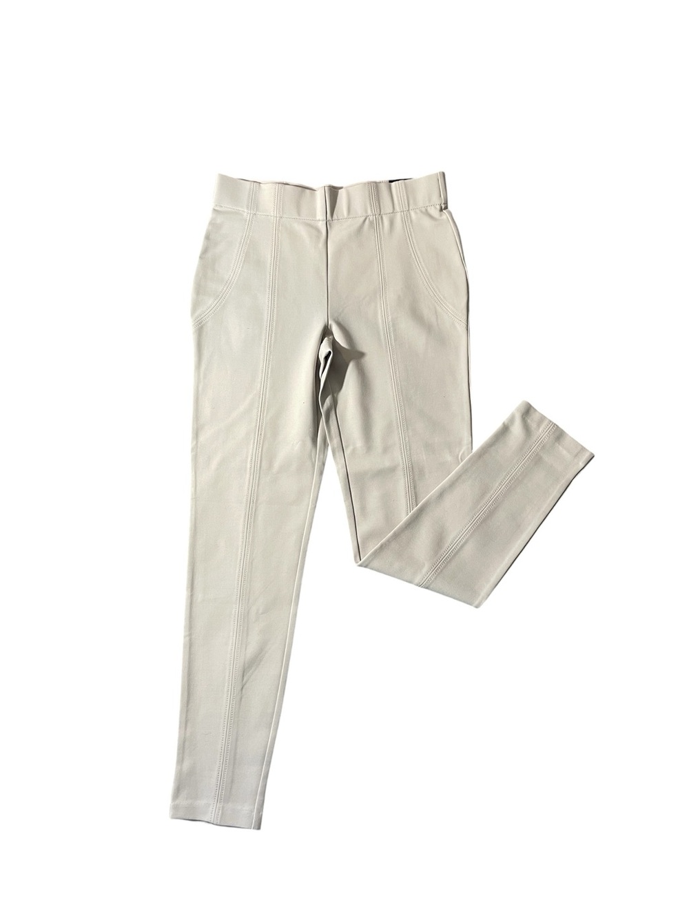 C2- Jones & Co size medium Cream Ponte Jeggings - Sleek Stretch Pants Jena